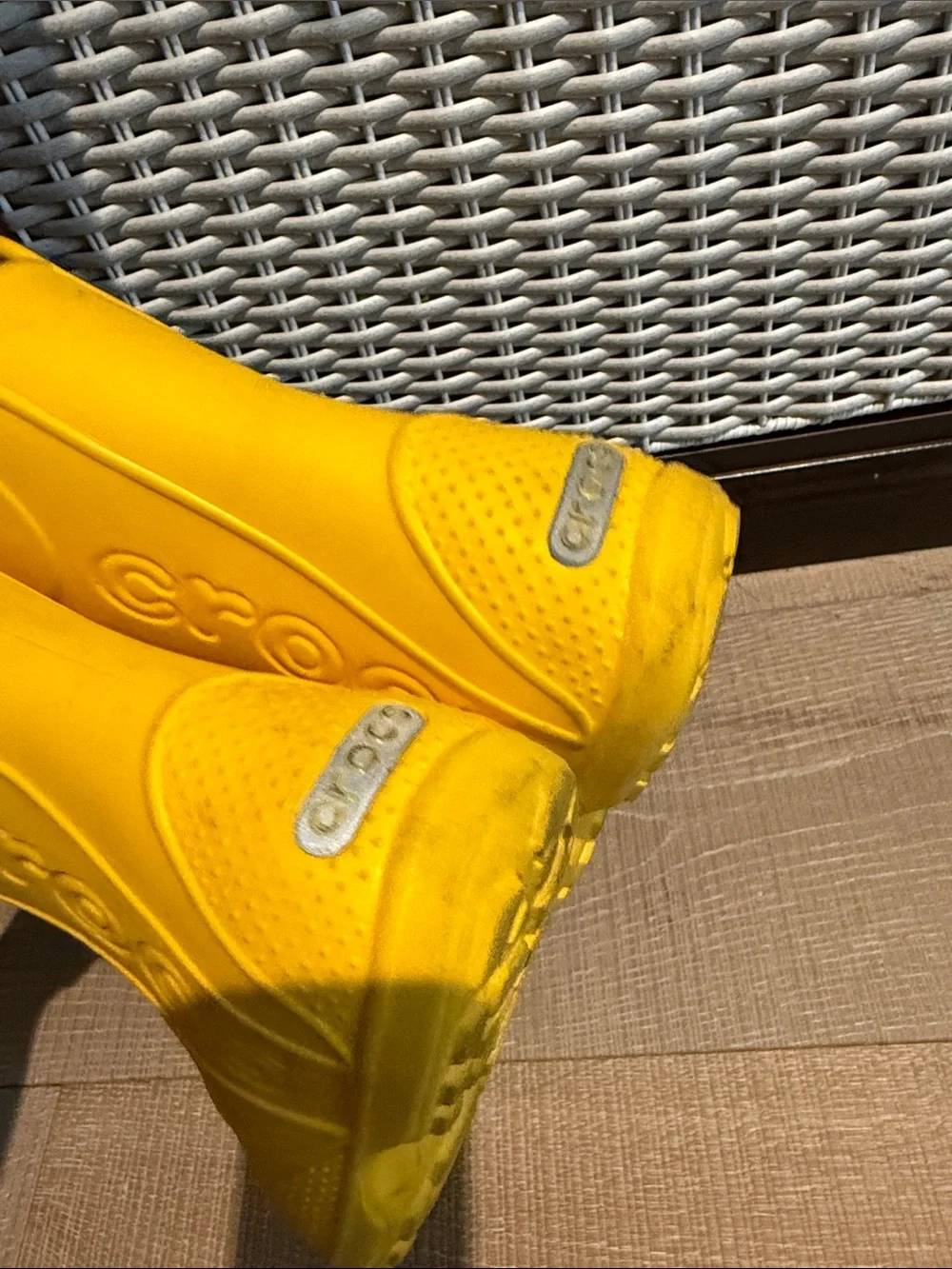 CROCS Kids' Sunny Yellow Handle Rain Boot